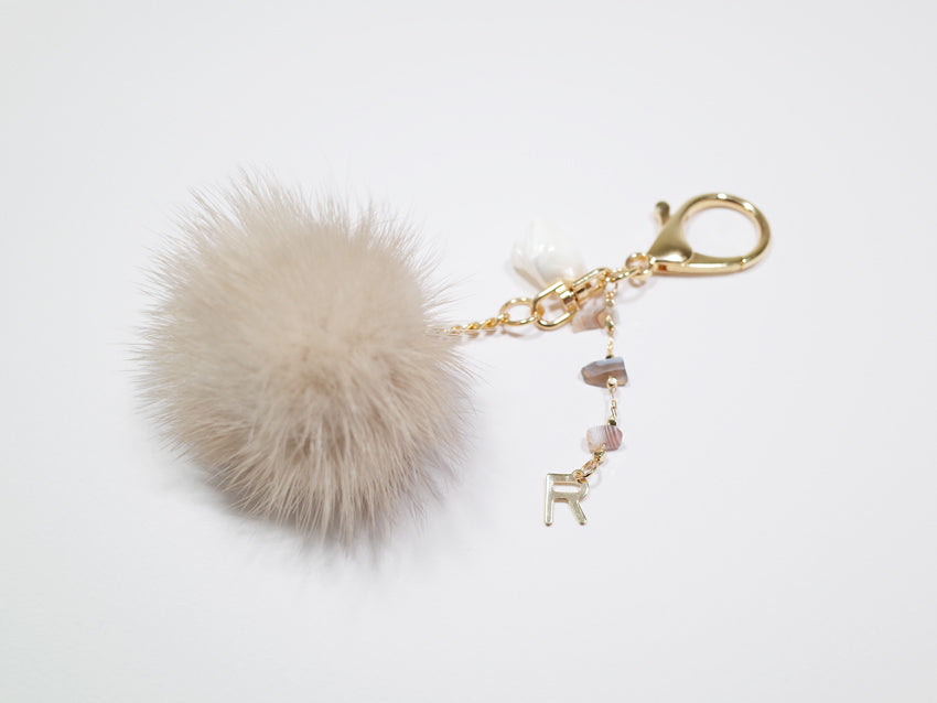 Burgundy pom deals pom keyring